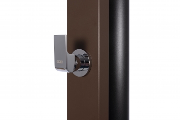 Solardusche ROYAL DELUXE-Rostbraun - 30liter - eckiger Duschkopf